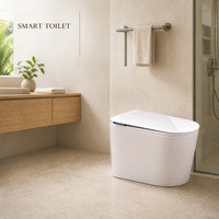 Toilette intelligente monobloc à poser au sol, avec bidet électrique, siège chauffant, séchage et télécommande, à siphon en S allongé, pour l'Asie du Sud-Est (vente en gros)
