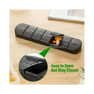Weekly 7 Grids Travel Promotional Pill Organizer Compartments pp Pill Storage case Large Capacity Custom 7 Days Medicine Box