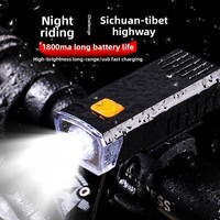 Phare de vélo PTGE pour la conduite nocturne, lumière avant rechargeable, lampe de vélo de montagne, étanche, charge rapide USB, 4 niveaux