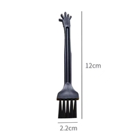 Brosse de nettoyage de clavier légère bleu ciel Bonita, en nylon écologique, style raclette, avec logo personnalisé et manche en plastique
