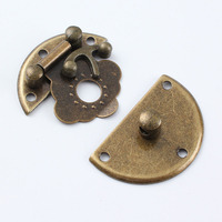 Serrure de boîte en bois Antique Vintage, fermoir de serrure de boîte cadeau Antique