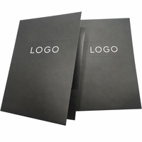 Porte-documents de luxe pour l'immobilier, avec logo personnalisé en feuille d'or, format A4, élégant, impression offset, pochette de présentation de propriétés haut de gamme