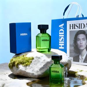 Nuevo Diseño de Botella de Perfume Cuadrada de Vidrio Verde de 30 ml, 50 ml, 100 ml, Botella de Perfume Vacía de Lujo con Embalaje - Product Image 2