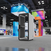 UNIBOOTH Cabines de Travail Modernes Personnalisables en Aluminium, Portables, Multifonctionnelles, Insonorisées, pour Réunions, Hôtels, Bureaux, Centres Commerciaux