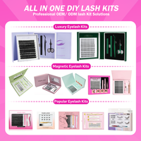 Prix d'usine, vente en gros : Kits de cils DIY à auto-greffage, courbure C, bande fine, pour cils en grappe personnalisés effet yeux de chat, segments pré-coupés