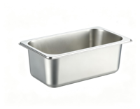 Conteneurs de stockage d'aliments congelés de qualité alimentaire professionnelle en acier inoxydable, ensemble de bacs 1/4 GN pour réfrigérateur