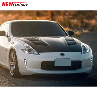 Convient au capot perforé en fibre de carbone modifié Nissan 370Z, couvercle de protection spécial compartiment moteur pour automobiles