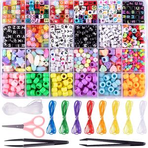Diy Big Hole Square Letter Round <b>Bead</b> Seed <b>Beads</b> Kit Colorful Acrylic Letter <b>Beads</b> for Jewelry <b>Bracelet</b> <b>Making</b> - Product Image 2