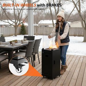 Chauffe-<span class=keywords><strong>terrasse</strong></span> extérieur moderne en acier, étanche au <span class=keywords><strong>gaz</strong></span> - <span class=keywords><strong>Chauffage</strong></span> efficace et portable pour jardin, cour, restaurant, <span class=keywords><strong>terrasse</strong></span> - Product Image 2