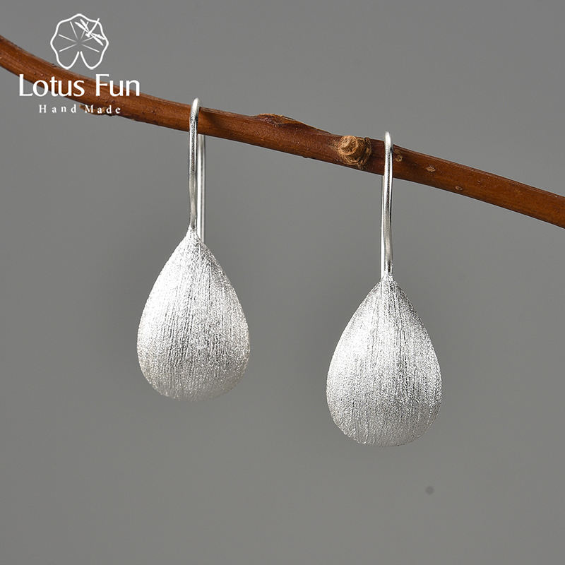 Lotus Fun 18K Gold Plated Sterling Silver Earrings for Women