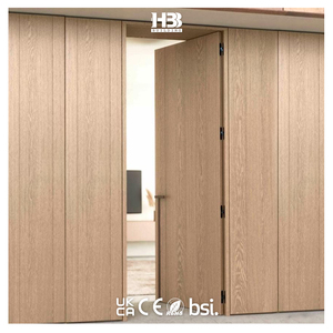 Cửa gỗ nội thất âm tường, thiết kế hiện đại theo phong cách Mỹ, veneer gỗ sồi đỏ, dành cho nhà ở - Product Image 1