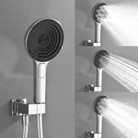 HONGDEC Ensemble de douche mural à effet pluie Gun Grey Système de douche Salle de bain