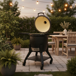 Grande <span class=keywords><strong>Barbecue</strong></span> Extérieur Moderne en Céramique Gris Foncé Brillant de 22 Pouces en Forme d'Œuf pour Grand Fabricant - Product Image 1