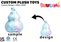 Peluche personnalisée flocon de neige en forme de gourde, pendentif en peluche, conception personnalisée OEM ODM pour cadeau de fêtes, jouet en peluche sur mesure
