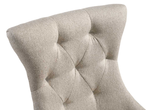 Ensemble de chaises de salle à manger modernes bicolores en tissu beige et finition gris recyclé, imperméables et réglables en hauteur (lot de 2) - Product Image 5