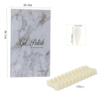 Album professionnel de 320 nuanciers pour ongles, support de présentation de couleurs pour vernis gel, fournitures pour ongles motif marbre vert et rouge