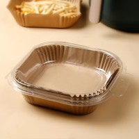 100 pièces de doublures en papier antiadhésives et résistantes à l'huile pour friteuse à air, carrées de 6,3 pouces, jetables, pour la cuisson, la rôtissage et le four à micro-ondes