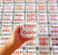 Tailles spécifiables XS/S/M/L, style aléatoire, designs personnalisés faits à la main, ongles à presser, vente de liquidation à durée limitée