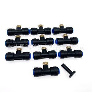 Conector en T de Acoplamiento Rápido Entengke, 10 Piezas, Negro/Azul, Grado Alimenticio, Serie Micro-Spray, Baja Presión 2-3kg, Piezas Neumáticas - Product Image 1