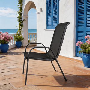 Wholesale Modern Patio Dining <strong>Chair</strong> Powder Coated Steel Frame TeSLIN <strong>Garden</strong> Outdoor <strong>Chair</strong> <strong>UK</strong> Market - Product Image 3