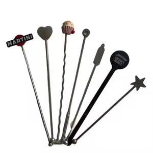 Accessoires de Bar avec Logo Personnalisé en Acier Inoxydable, Rose, Or, Argent, Cuivre, Cocktail, Bâton de Mélange, Agitateur de <span class=keywords><strong>Café</strong></span> <span class=keywords><strong>Réutilisable</strong></span> - Product Image 1