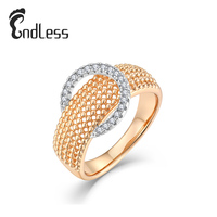 Bague Statement Bicolore en Maille, Large Bande Entrelacée Ovale Pavée, Bijou de Mode pour Femme, Bague de Mariage