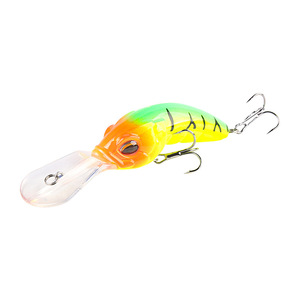 Leurre Artificiel Deep Diving Abs Rock Minnow 10.4cm 14.5G avec Perles Sonores, Version à Lame Large, Trois Hameçons Renforcés, pour Pêche au Bar - Product Image 1
