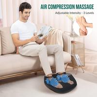 Masseur de pieds portable électrique Shiatsu avec rouleaux pétrissants, chaleur infrarouge et compression d'air, mini appareil de massage des pieds