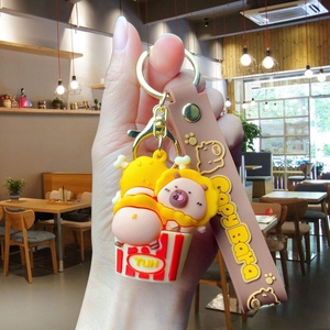 New Cute 10cm Capybara <b>Keychain</b> Soft Cartoon <b>Keychain</b> Toy Pendant Bag Decoration Claw Machine Small Gift - Product Image 6