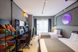 Muebles de Dormitorio de <span class=keywords><strong>Hotel</strong></span> de Lujo Modernos con Paneles de Madera BananaS, Juego Completo Personalizado - Product Image 6