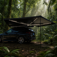 Tente de toit de voiture 270 degrés en toile Oxford imperméable avec cadre en aluminium, coque rigide, une chambre, installation rapide et automatique, pour toutes les saisons