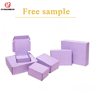 EBB Recyclable Black Corrugated Paper Heavy-Duty Mailer Box Airplane Closure <b>Small</b> Size Custom Printing Cardboard Packaging for - Product Image 1