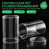 Tube cylindrique transparent en PET personnalisé avec couvercle pour bonbons, chocolats, cadeaux, jouets, cosmétiques, emballage de vente au détail