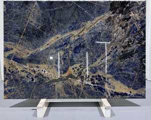 Dalle de marbre Azul Bahia de qualité supérieure, pierre naturelle à veines bleues pour la décoration des murs et des sols des halls d'hôtel, découpe sur mesure - Product Image 5