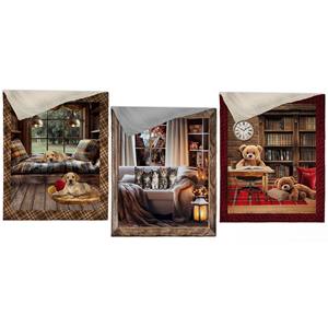 COCCOLA LINE - Plaid en flanelle 140x170 cm avec imprimé numérique assorti - Product Image 1