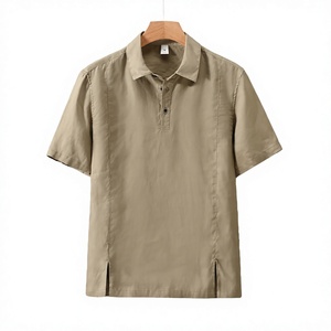 เสื้อเชิ้ตผู้ชายสไตล์อิตาลี ผ้าลินิน 100% ทอลายด็อบบี้ น้ำหนัก 220 กรัม สีพื้น ย้อมสีแบบวินเทจ เหมาะสำหรับใส่ทำงานลำลอง/งานปาร์ตี้/วันหยุด มีกระเป๋าเสื้อ ขายส่ง - Product Image 4