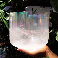 Magnifique bol de méditation en quartz transparent, bols chantants en cristal de quartz clair, bols sonores pour la santé/mascotte, yoga