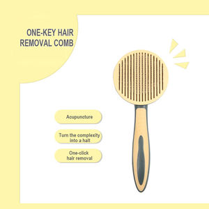 猫と犬のための便利なステンレス鋼ペットコームプラスチック材料で新しいグルーミングツール効果的なフリーコーム - Product Image 2