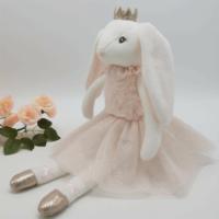 Peluche de haute qualité, 40cm, peluche douce, longues oreilles, lapin de pâques, jouet, ballerine avec jupe, lapin, animal, 2023