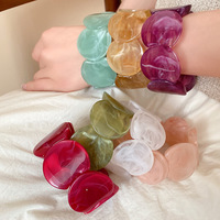 KAIMEI 2025 nouveauté acrylique teinture circulaire épissage Bracelet mode coréenne minimaliste mode femmes Bracelet élastique