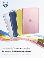 Pour MacBook Neo 13 pouces, coque rigide transparente givrée, ultra-fine, antichoc, protection pour MacBook Neo 2026, nouveau