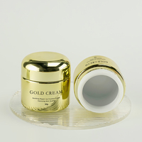 Pot de crème en verre opale à revêtement métallique Offre Spéciale 50g pour emballage de soins de la peau cosmétique de luxe haut de gamme