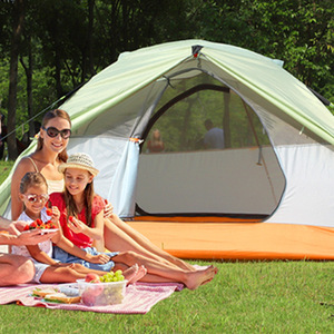 Carpa Doble Capa para Exteriores, 3-4 Personas, Verde Artemisia Violeta, Impermeable, para Camping, Senderismo y Playa - Product Image 1