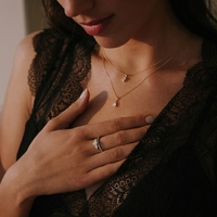Collier en acier inoxydable plaqué or 18 carats, hypoallergénique, avec pendentif élégant en moissanite, bijoux de mode en gros
