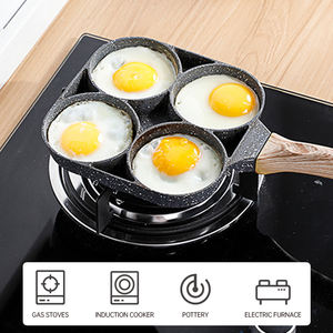 Sartén antiadherente con agujeros para hacer hamburguesas, huevos, jamón, tortitas, olla <span class=keywords><strong>de</strong></span> freír con mango <span class=keywords><strong>de</strong></span> madera, para desayuno - Product Image 5