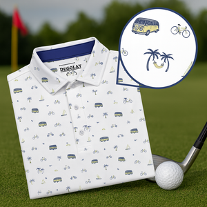 Diseño bordado deportes transpirable que absorbe la humedad sublimación poliéster Spandex 240 gramos Golf Polo camiseta logotipo personalizado - Product Image 1