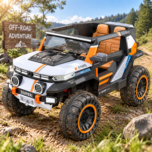 Voiture électrique tout-terrain en plastique à 4 <span class=keywords><strong>roues</strong></span> pour enfants, jouet pour garçons et filles de <span class=keywords><strong>2</strong></span> à 4 ans, aventure en plein air - Product Image 2