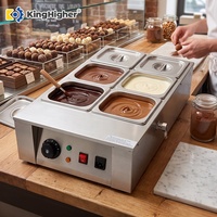 Machine à fondre le chocolat professionnelle électrique en acier inoxydable, cuve de tempérage et chauffe-chocolat pour fromage et chocolat