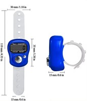 Compteur Digital Doigt Anneau Compteur Réarmable 5 Chiffres LCD Tally Counter Tasbeeh Muslim Golf Hand Held Ring Tally Counter