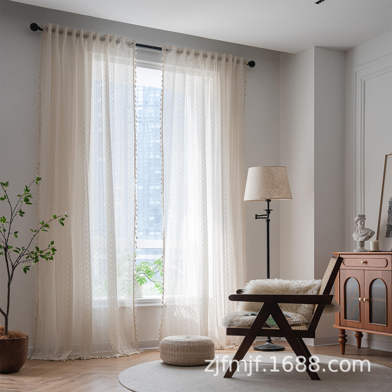 copper coin 2 meter tassel curtain